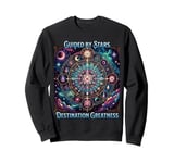 Motivational Astrology Design - Guided by Stars Sweatshirt