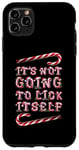 Coque pour iPhone 11 Pro Max It's Not Going To Lick Itself. Bâton de sucre d'orge amusant pour Noël