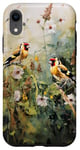 iPhone XR Gold Finches Watercolour Case