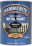 Direct To Rust Metal Paint - Smooth Black - 5 Litre 5084867 HAMMERITE