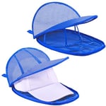 Lave Chapeaux de Baseball, Support Pliable pour Casquette, Cage de Nettoyage des Casquette pour Machine à Laver ou Lave-Vaisselle,2 pièce (Blu)