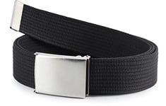 Ladeheid Ceinture en tissu Homme P90 (Noir, 180 cm x 4 cm)