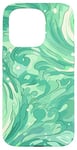 iPhone 15 Pro Swirl Green Color Illustration Pattern Abstract Art Case