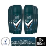 Sure Men Antiperspirant Deodorant Roll On 72H Nonstop Protection, 50ml