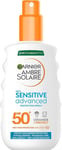 Garnier Ambre Solaire SPF 50+ Sensitive Advanced Sun Cream Spray, Factor 50,