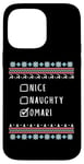 iPhone 14 Pro Max Nice, Naughty, Omari Christmas Ugly Sweater Style Case