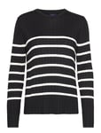 D2. Breton Rib Knit C-Neck Black GANT