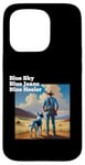 Coque pour iPhone 15 Pro Blue Heeler Chien de bétail Bleu Ciel Jeans Bleu Heeler