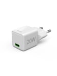 Hama Fast Charger USB-C Super-Mini Charger PD 20W White