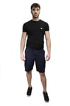 Emporio Armani Men's Eagle Patch Bermuda Swim Shorts, Navy Blue, M