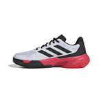 adidas Homme Courtjam Control 3 Tennis Shoes Chaussures, FTWR White/Core Black/Lucid Red, 49 1/3 EU