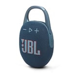 JBL Clip 5, Enceinte Bluetooth ultra-portable, mousqueton intégré, son JBL Pro, basses percutantes, 12 heures d'autonomie, fonction Playtime Boost, résistante à l'eau et à la poussière IP67, en bleu