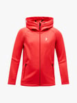 Peak Performance Junior Rider Zip Hood - Unisex - Rød - 170