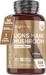 Lions Mane Supplement 2000mg with Black Pepper - 365 Tablets (1 Year Supply)... 