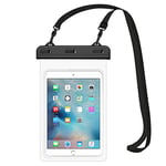 MoKo Universal Waterproof Case, Tablet Dry Bag Pouch for iPad Mini 6 2021, iPad mini 5/4/3/2/1, Galaxy Tab A 8.0/8.4, Tab A7 Lite 8.7, Tab E 8.0, HUAWEI MatePad M5/T8 & More Up to 8.3" - Clear