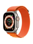 Apple Watch Ultra GPS + Cellular 49mm Titanium Case with Orange Alpine Loop - Medium