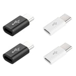 2-pack Micro USB till USB-C-adapter svart