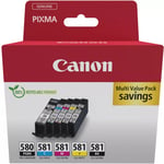 Genuine PGI580 & CLI581 Ink Cartridges for Canon Pixma TS9150 TS8350 TS8351 BOX