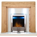 https://furniture123.co.uk/Images/FOL100487_3_Supersize.jpg?versionid=7 Adam Oak and Chrome Electric Fireplace Suite - Beaumont