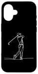 Coque pour iPhone 16 Golf Club One Line Art Dessin Golf