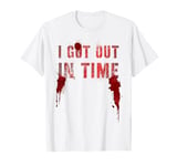 Vintage I GOT OUT IN TIME Film Buff Survived Evil AI Joke T-Shirt