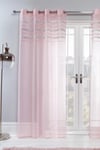 Pair of Diamante Voile Eyelet Net Curtains