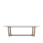 Poliform - Concorde Table Glass 280 cm, Black Elm, Glass Top Blue Reflective - Matbord - Emmanuel Gallina - Svart - Glas/Metall/Trä