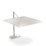 EMU - 981 Shade 3X3 Lat Sun Umbrella w/ Large Base Aluminium 20, White 01, Base 23 - Parasoller