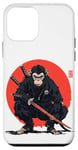 Coque pour iPhone 12 mini Art Anime Singe Guerrier Samouraï Japonais Ninja