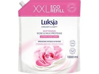 Luxia Luxia Creamy &Amp  Soft Creme Flytande Tvål Rose &Amp  Milk Protein 1500 Ml Refill Pack