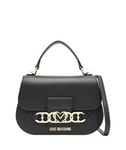 LOVE MOSCHINO HEART CHAIN Handbag with shoulder strap