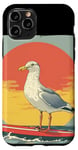 Coque pour iPhone 11 Pro Joli costume de mouette pour les amateurs de planches de surf