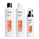 Nioxin Sistema 4 Kit Trifasico Shampoo 300ml Conditioner 300ml Treatment 100ml