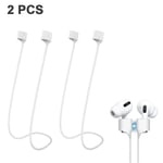 2 par Airpods-rem kompatibel med AirPods, vit rem