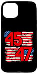 Coque pour iPhone 15 Plus 45 47 Trump 2024, Trump President 45 47, 45 47 Chemise pour homme