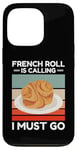 Coque pour iPhone 13 Pro Vintage French Roll appelle I Must Go Food Lover