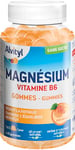 Alvityl Magnésium Gummies Abricot - Vitamine B6 – Sans Sucre - Aide à réduire la fatigue - Favorise l’équilibre nerveux – 15 à 45 jours - Dès 12 ans