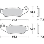 Bromsbelägg fram moto-Master - Sinter moto master brake pad race mx nitro