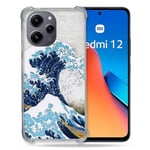 Cokitec Coque Renforcée pour Xiaomi Redmi 12 5G Peinture La Grande Vague