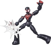 Marvel Spider-Man Bend and Flex Miles Morales Action Figure Toy, 15-cm Flexible 