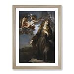 Anthony Van Dyck Saint Rosalie In Glory Classic Painting Framed Wall Art Print, Ready to Hang Picture for Living Room Bedroom Home Office Décor, Oak A2 (64 x 46 cm)