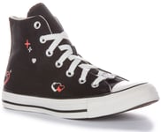 Converse A09117C Chuck Taylor Y2K Silicone High Heart Red Womens UK 3 - 8