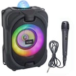 Enceinte lumineuse Bluetooth pour karaoké - INOVALLEY - DANCE CUBE 44 - 150W - Effet kaléidoscope LED