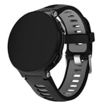 Garmin Forerunner 220 / 230 235 620 630 F735 XT kaksivärinen silikoninen kellonauha - Musta Harmaa