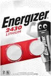 2 x Energizer CR2430 3V Lithium Coin Cell Battery