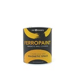 Ferropaint® Paint Magnétique Charbon de Bois Pour Murs, Chambre, Bureau, Cuisine, Salle de Jeux, Salle de Classe, Bricolage et Rénovation - 1 Litre - 5 Boîtes