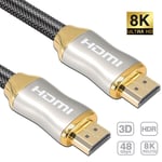 8K HDMI 2.1 Cable UHD 8K/60fps 48Gbps Lead +4K/2K Support PS5 PS4 Sky 1M LONG