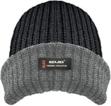 Rock Jock. Mens Thinsulate Lined Insulated Winter Thermal Ski Beanie Hat Mens