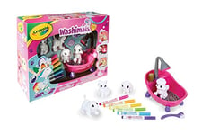 Crayola Washimals - Kit Créatif de Coloriage, Feutres de Couleurs et Figurines à Colorier, Baignoire et Douche, Jeu et Cadeau pour Enfants, Âge Conseillé: à Partir de 3 Ans