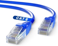 Câble Ethernet 100m, Reseau LAN Cable Ethernet Cat 6 Haut Debit pour Une Connexion Internet Rapide et Fiable | Cable Ethernet Connecteur AWG24, Câble RJ45 UTP CCA (100 mètres, Bleu).[G264]